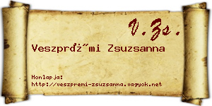 Veszprémi Zsuzsanna névjegykártya