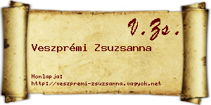 Veszprémi Zsuzsanna névjegykártya